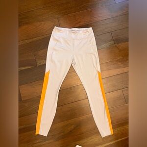 Great condition  large ASICS grey yoga pants with orange mesh side panels.